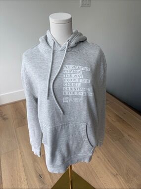 Church Project Light Gray Zip-Up Hoodie - Men